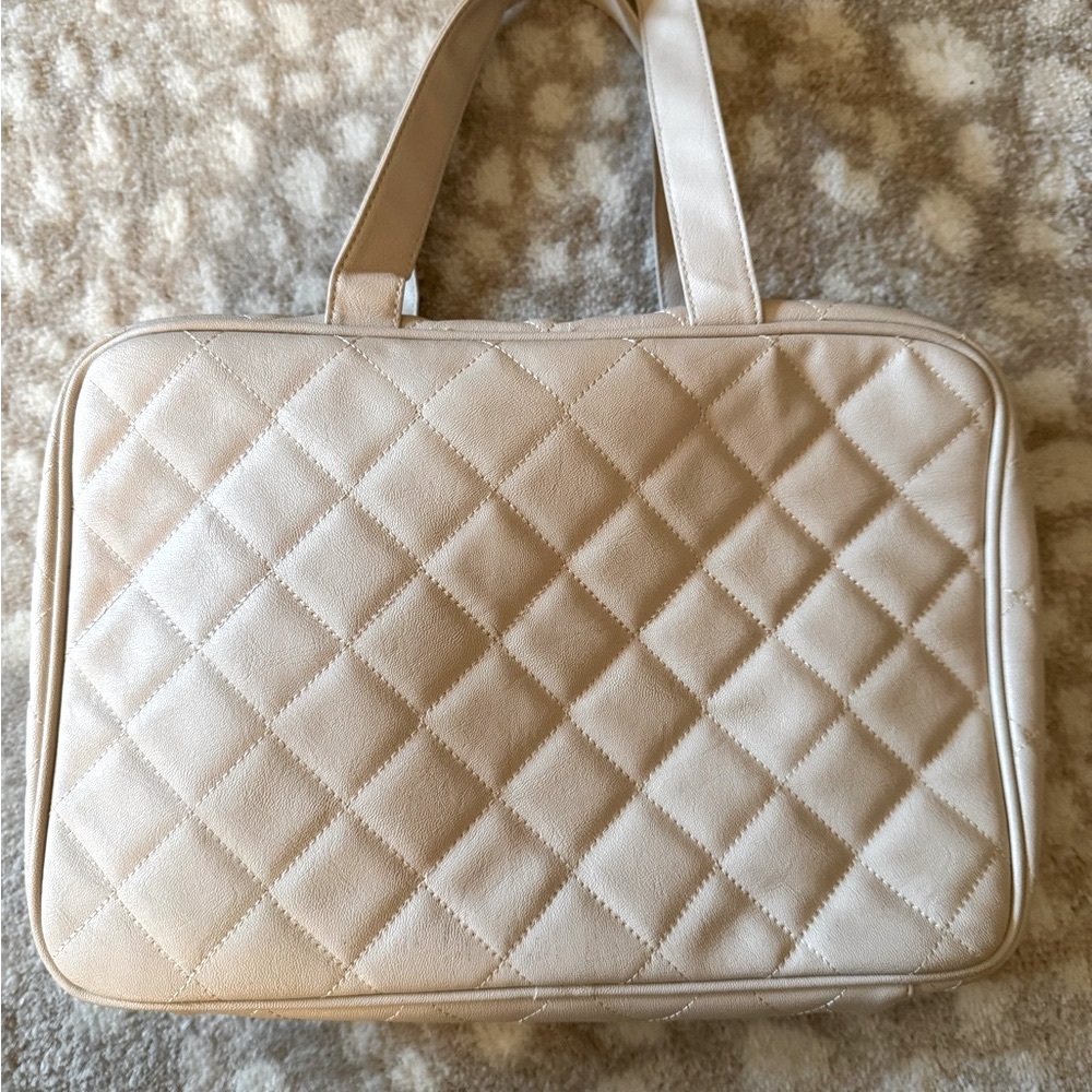 Trish McEvoy Quilted Cosmetic Bag (includes 2 smaller bags inside)